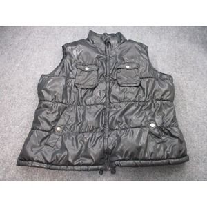 Faded Glory Puffer Vest Womens Sz 2X 18-20 - 4 Pockets Lined Full Zip Sleeveless